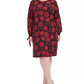 Vestido Tommy Hilfiger Feminino Floral Manga Longa Gola Joia Abaixo Preto Tamanho 14W