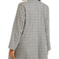 Jaqueta Calvin Klein Windowpane Topper Feminina Cinza Tamanho 16W
