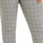 Calça feminina Calvin Klein Plus com cinto e estampa de janela, perna justa, cinza, tamanho 14W