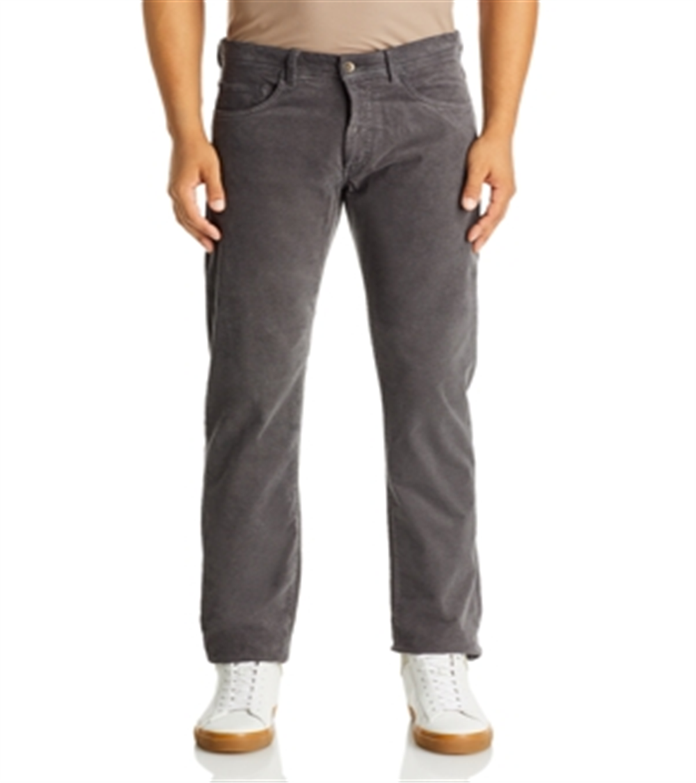 Calça jeans masculina de veludo cotelê sob medida da Bloomingdale's, tamanho 40x30, cor carvão
