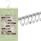 Conjunto de 12 ganchos para cortinas de chuveiro resistentes à ferrugem - 6 designs! 