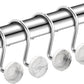 Conjunto de 12 ganchos para cortinas de chuveiro resistentes à ferrugem - 6 designs! 