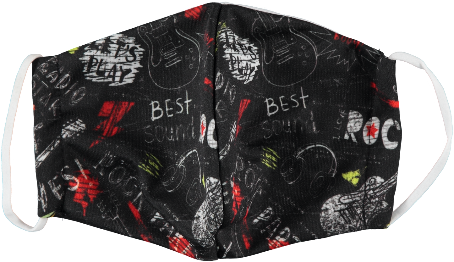 Pacote com 6: Máscaras reutilizáveis ​​masculinas laváveis ​​à máquina Mystery (3 lisas + 3 estampadas)