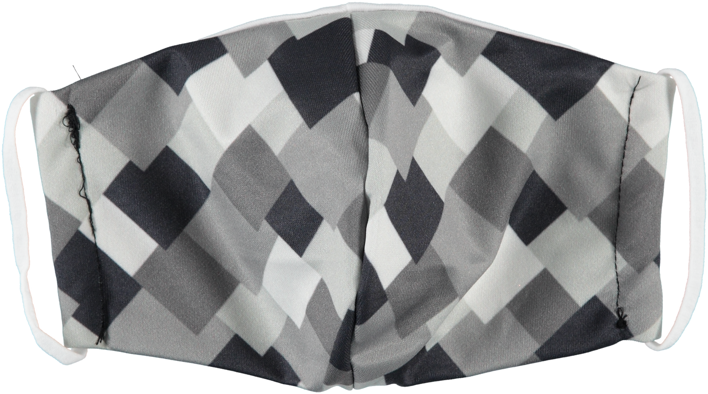 Pacote com 6: Máscaras reutilizáveis ​​masculinas laváveis ​​à máquina Mystery (3 lisas + 3 estampadas)