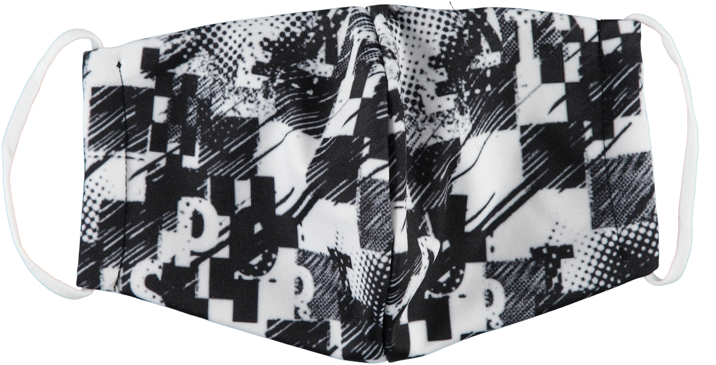 Pacote com 6: Máscaras reutilizáveis ​​masculinas laváveis ​​à máquina Mystery (3 lisas + 3 estampadas)