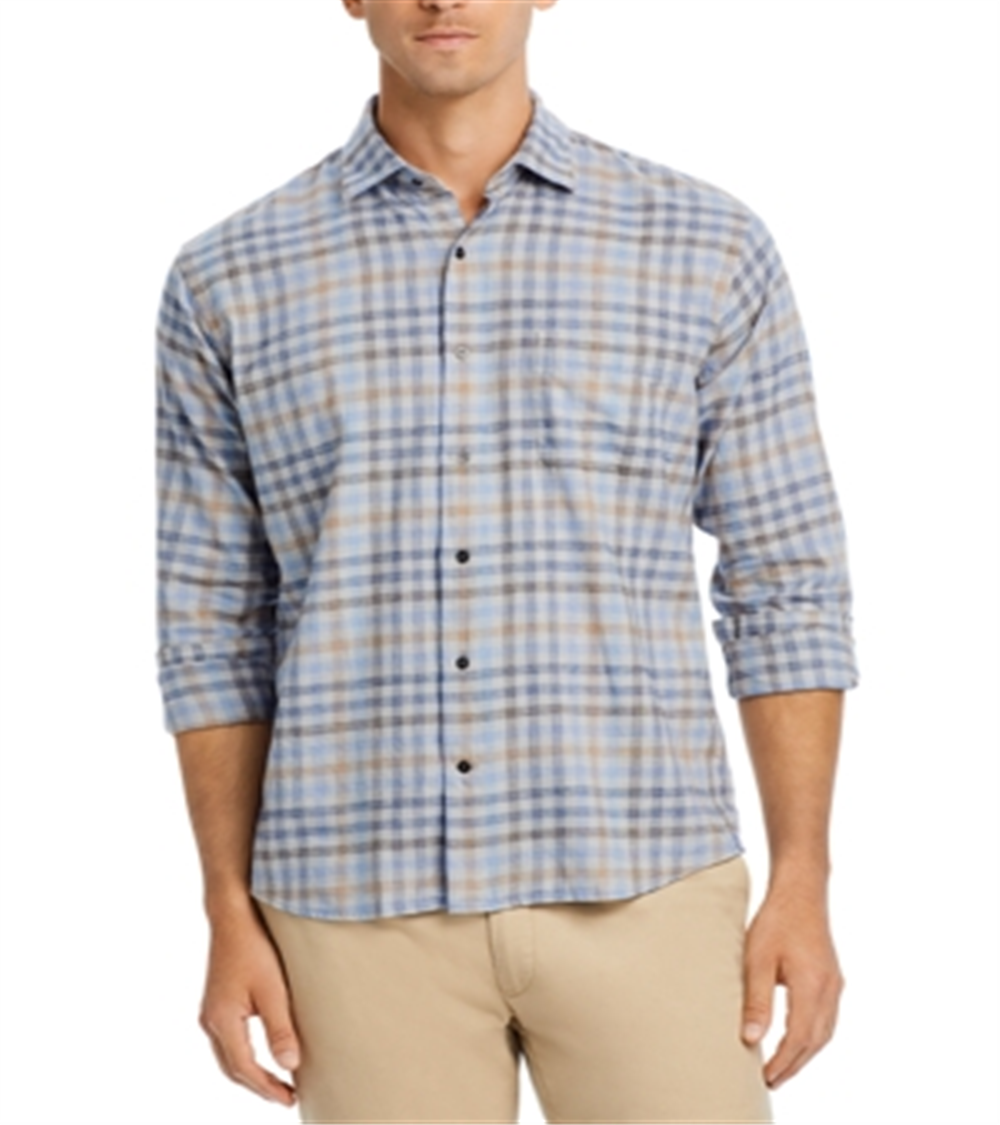 Camisa de manga comprida Peter Millar Crown Hill Point, cor carvão, tamanho XXL
