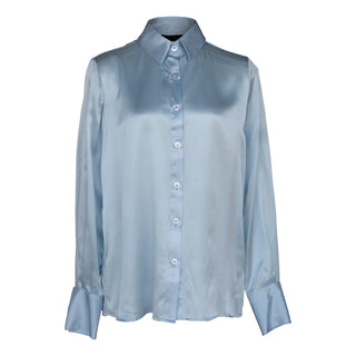 Luxe Silk Blouse in Blue – Luxurious Women’s Silk Top