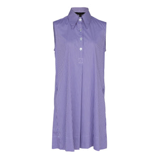 Vestido sem mangas de algodão italiano em roxo – Chic Summer Wear