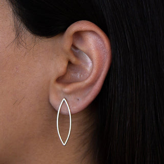 Brincos de prata em formato de olho – Joias elegantes de prata esterlina para mulheres