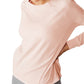 Top de manga comprida Cotton On Active Rib feminino rosa tamanho médio