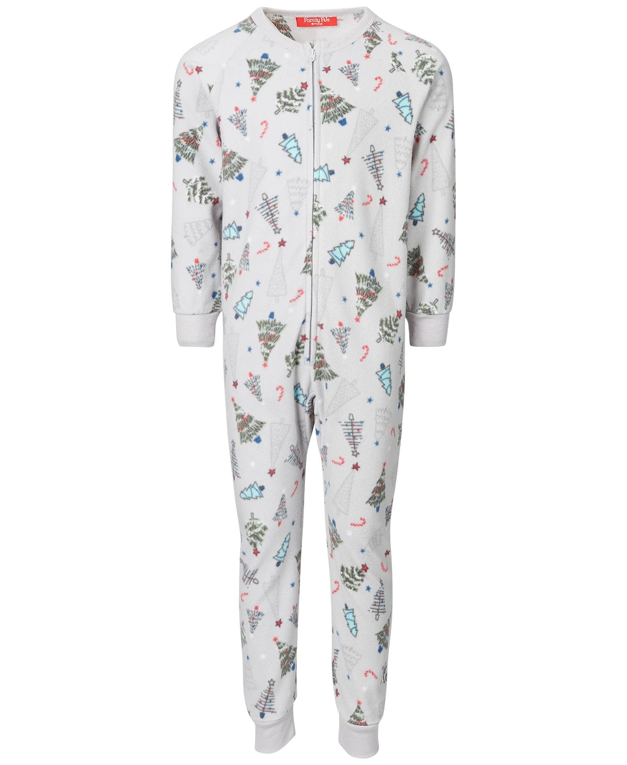 Pijama Família Combinando Infantil Árvores Festivas Branco Tamanho 8 Regular