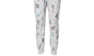 Pijama Família Combinando Infantil Árvores Festivas Branco Tamanho 8 Regular