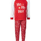 Conjunto de pijamas infantis combinando com estampa de enfeites, vermelho, tamanho 6-7