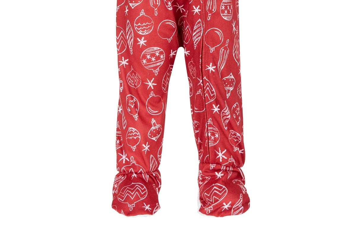 Pijama Família Combinando Bebê Enfeite Estampa Vermelho Tamanho 18 Meses