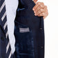 Jaqueta Masculina Michael Kors Classic-Fit Airsoft Stretch Azul Marinho Xadrez Tamanho 48