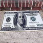 Tapete de área de 100 notas de dólar 22 x 53 