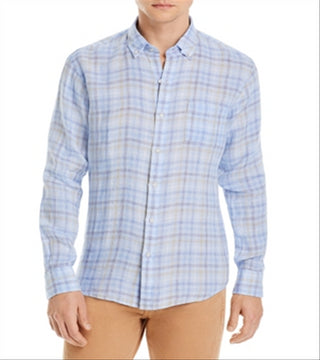 Camisa de linho Beachwood Peter Millar Regular Fit Azul Tamanho G