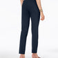 Calça Alfani Feminina Moderna de Perna Reta, Comprimento Regular e Curto, Azul Escuro, Tamanho 4