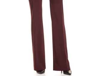 Calça feminina Alfani Curvy-Fit Slimming Bootcut, comprimento regular, curto e longo, vinho, tamanho 4