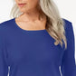 Karen Scott Blusa Feminina Gola Redonda Azul Tamanho Grande