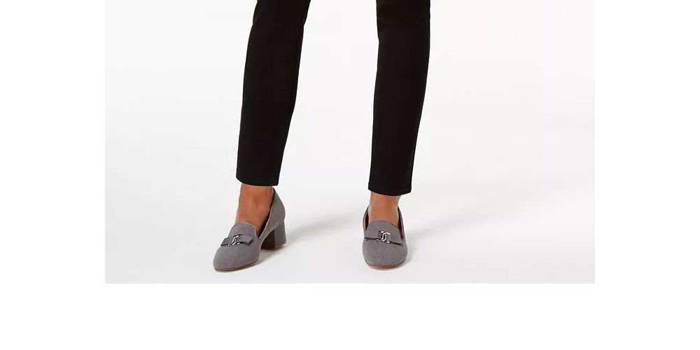 Calça jeans feminina Charter Club, slim fit, preta, tamanho 10, pequena