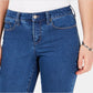 Calça jeans feminina Charter Club Tummy Control Bristol Capri, azul, tamanho 6