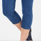 Calça jeans feminina Charter Club Tummy Control Bristol Capri, azul, tamanho 6