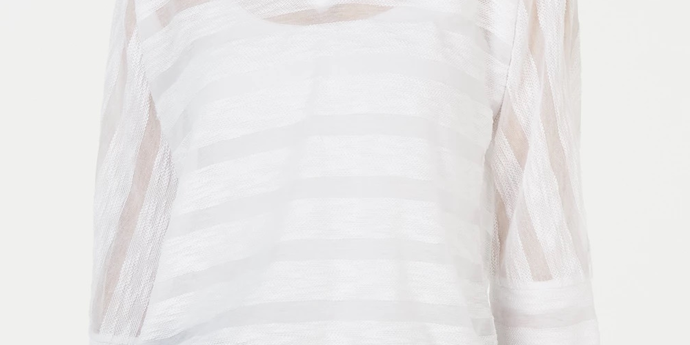 Moletom com capuz feminino com detalhes de ilusão da INC International Concepts, branco, tamanho médio