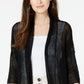 Cardigan quimono feminino Alfani com ponto aberto, preto, tamanho médio