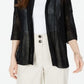 Cardigan quimono feminino Alfani com ponto aberto, preto, tamanho médio