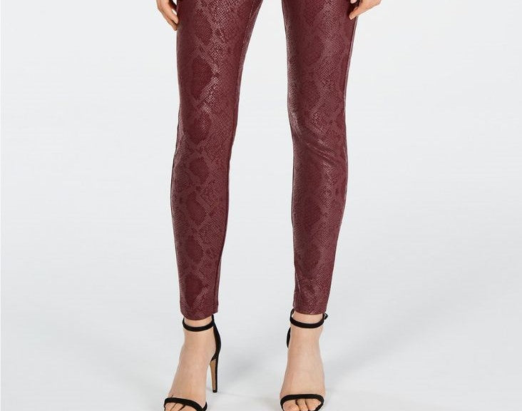 Calça skinny feminina com estampa de cobra da INC International Concepts, marrom, tamanho 6