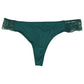 INC International Concepts Calcinha fio dental feminina com acabamento em renda, verde, tamanho XX-G