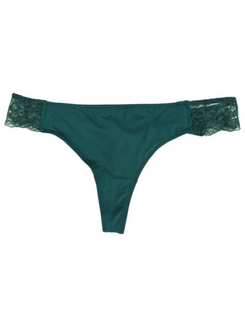 INC International Concepts Calcinha fio dental feminina com acabamento em renda, verde, tamanho XX-G
