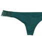 INC International Concepts Calcinha fio dental feminina com acabamento em renda, verde, tamanho XX-G