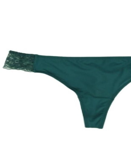 INC International Concepts Calcinha fio dental feminina com acabamento em renda, verde, tamanho XX-G