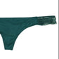 INC International Concepts Calcinha fio dental feminina com acabamento em renda, verde, tamanho XX-G