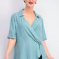 Blusa Alfani Feminina Gola Surplice Verde Tamanho P