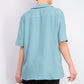 Blusa Alfani Feminina Gola Surplice Verde Tamanho P