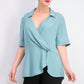 Blusa Alfani Feminina Gola Surplice Verde Tamanho P