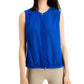 Blusa feminina Alfani com gola alta, azul, tamanho X-G