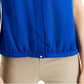 Blusa feminina Alfani com gola alta, azul, tamanho X-G
