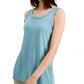 Blusa sem mangas Alfani feminina, lisa, decote redondo, verde, tamanho grande