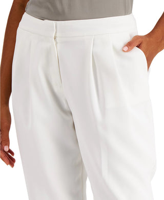 Calça jogger feminina Alfani, branca, tamanho 10