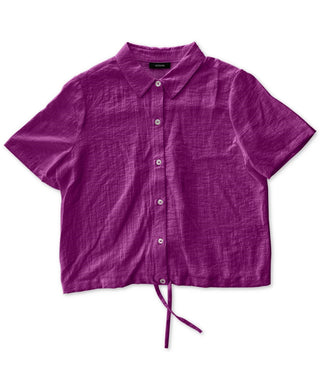 Camisa feminina Alfani com cordão na bainha, rosa, tamanho XXG