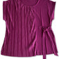 Blusa plissada com amarração lateral Alfani feminina, rosa, tamanho pequeno