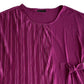 Blusa plissada com amarração lateral Alfani feminina, rosa, tamanho pequeno