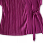 Blusa plissada com amarração lateral Alfani feminina, rosa, tamanho pequeno