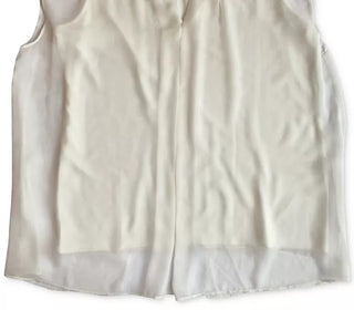 Blusa feminina Alfani com sobreposição e pregas invertidas, branca, tamanho XXG
