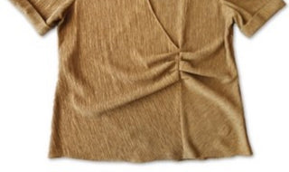 Top Alfani Feminino Cintura Plissada Bege Tamanho Grande