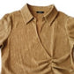 Blusa feminina Alfani com cintura plissada, bege, tamanho médio